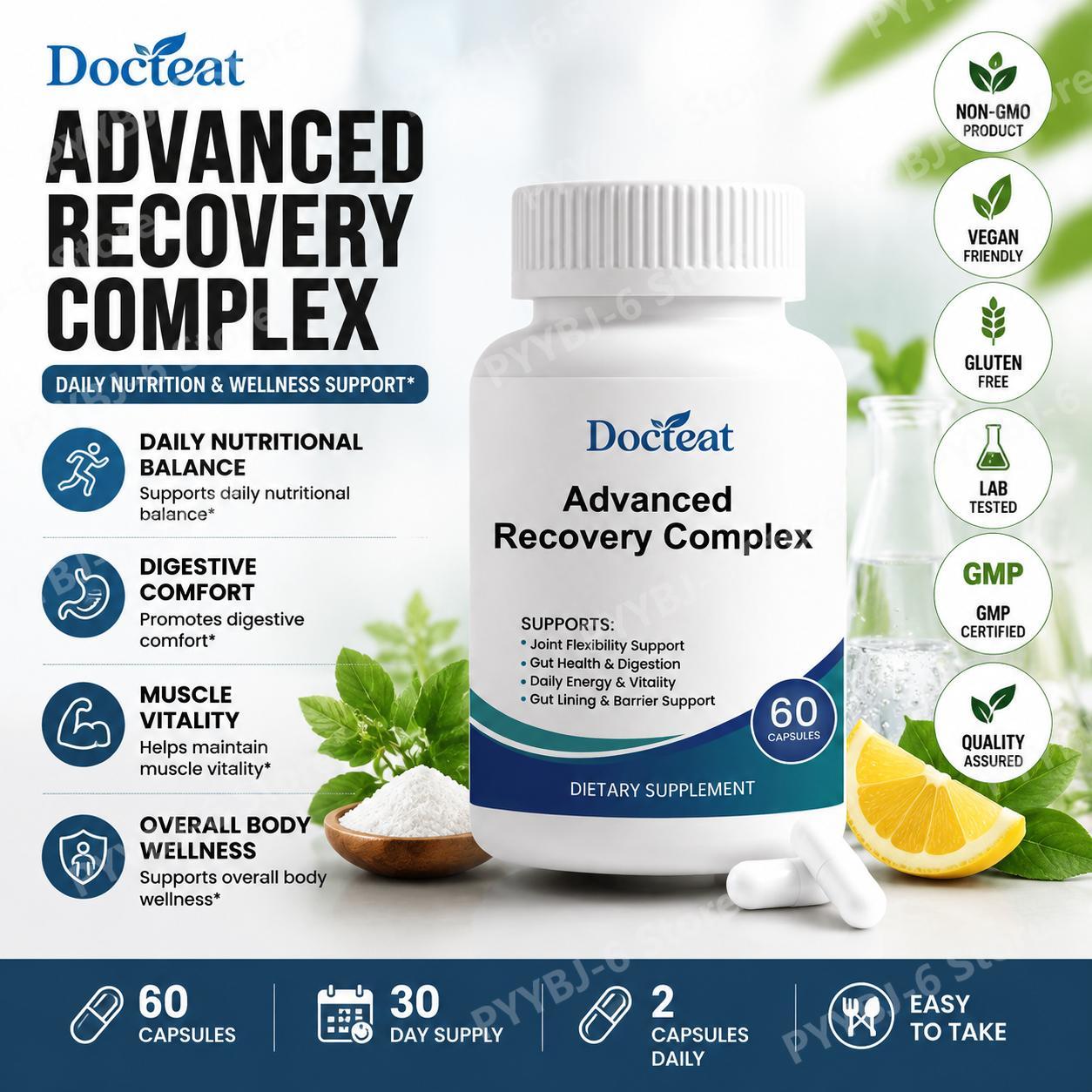 Health Wellness Usa - Advanced Recovery Complex 60 Capsules with