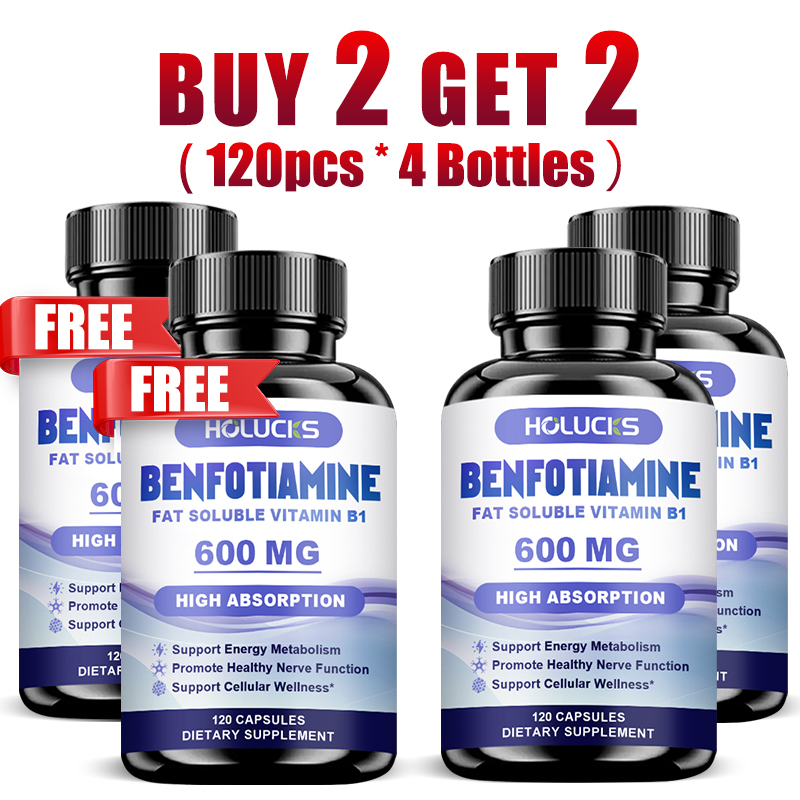 Health Wellness Usa - Benfotiamine Capsules, with Fat-Soluble Vitamin B1,