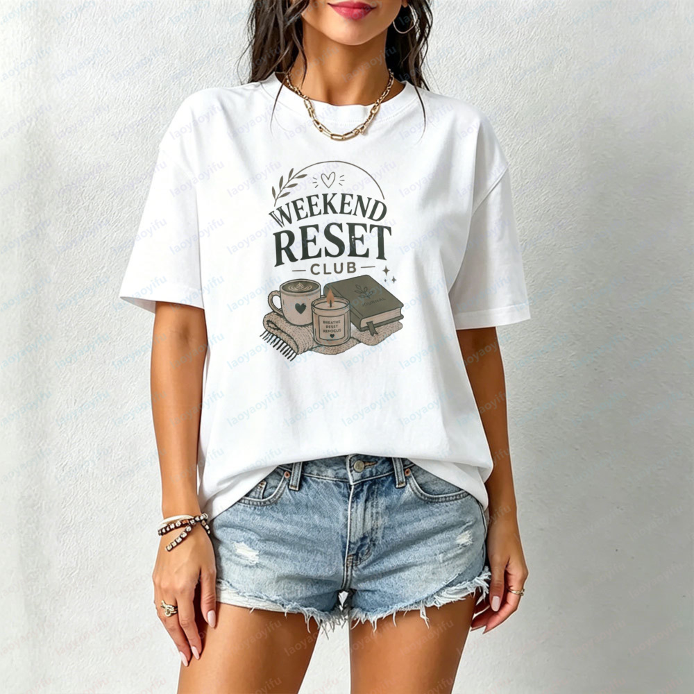 Weekend Reset Club T-Shirt Sel - Health Wellness Gifts Women 评论和价格