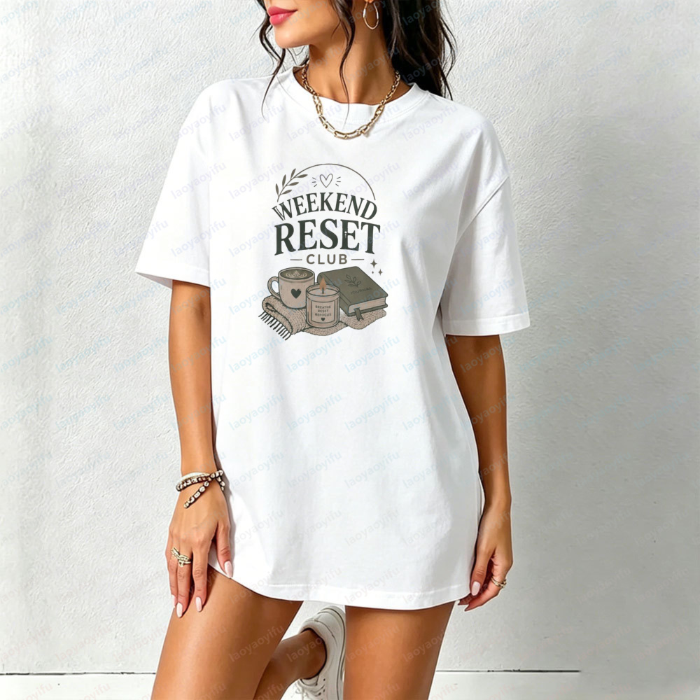 Weekend Reset Club T-Shirt Sel - Health Wellness Gifts Women 评论和价格