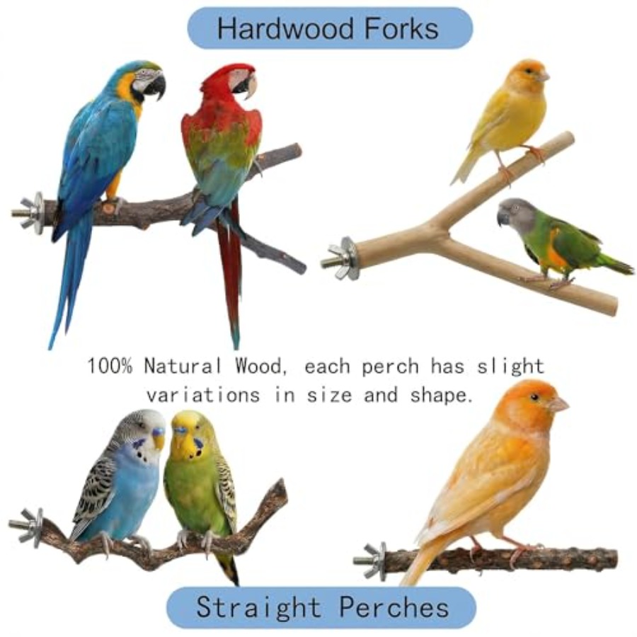 8PCS natural wood bird perches - Health & Wellness Pay 评论和价格
